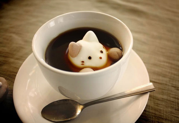 Marshmallow cat in the cup มาร์ชแมลโลว์แมวในถ้วยกาแฟ ธุรกิจน่าทำ ไอเดียใหม่จากประเทศญี่ปุ่น