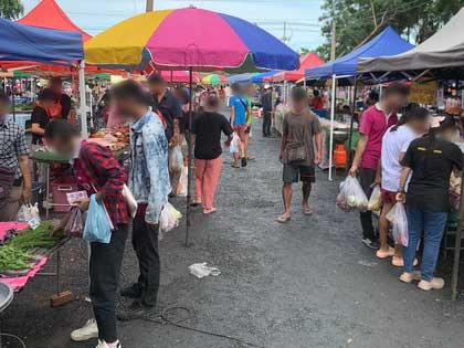 บรรยากาศตลาดนัดเช้า 331 นิคมเกตเวย์