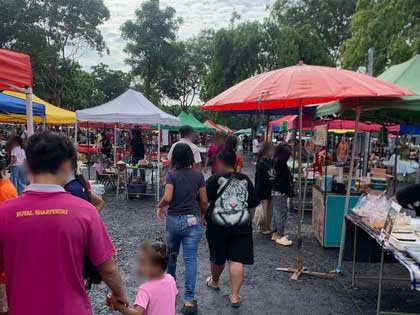 บรรยากาศตลาดนัดเช้า 331 นิคมเกตเวย์