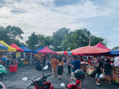 บรรยากาศตลาดนัดเช้า 331 นิคมเกตเวย์