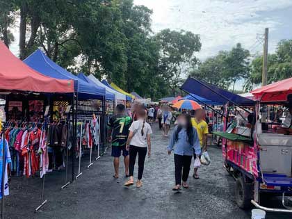 บรรยากาศตลาดนัดเช้า 331 นิคมเกตเวย์