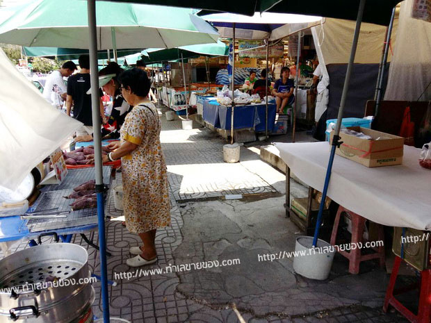 เปิ้ลมาร์เก็ต ple-market (สวนหลวง ร.9) ตลาดเช้าน่าขาย พื้นที่ขายของตอนเช้า