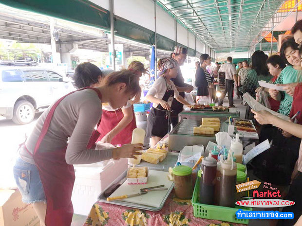 พื้นที่ให้เช่าใน ตลาดนัดว่องวานิช หรือ ตลาดนัดพระราม 9 ข้างอาคารวรสมบัติ