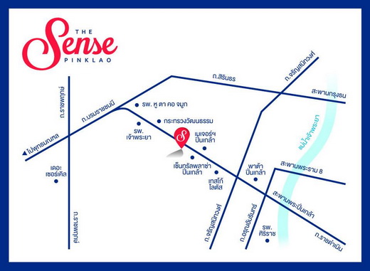 แผนที่  The Sense Pinklao(เดอะ เซ้นส์ ปิ่นเกล้า)