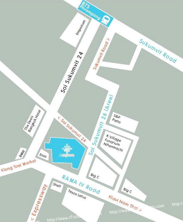 แผนที่ A Square Nigth Market ตลาดไนท์เอสแควร์