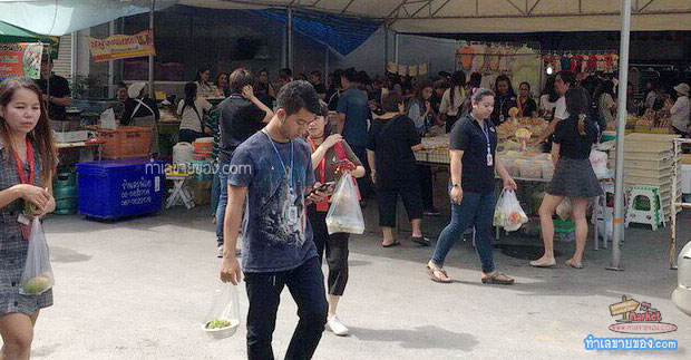 ตลาดนัดข้างตึกจัสมิน ทำเลกลุ่มลูกค้าออฟฟิศ ติดถนนใหญ่แจ้งวัฒนะ